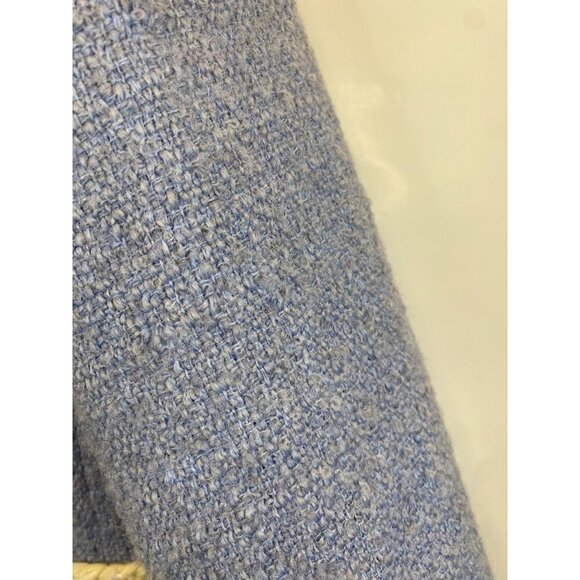 J. Crew Lousia Lady Jacket Cropped Pale Blue Maritime Tweed BJ987 Size 16 - Picture 5 of 14